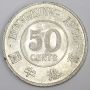 Important 1905 Hong Kong 50 Cents Gem original Uncirculated MS65+  