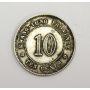 1913 Year 2 China Republic Kwangtung 10 Cents Silver Coin VF20 