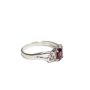 Ruby and Diamond ring 18K white Gold .44ct Ruby & 2x .01ct Diamonds 
