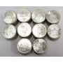 100x Canada 1965 Silver Dollars 60 troy ounces .999 pure silver