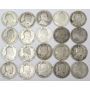 20x Edward VII Canada damaged 10 Cent coins 