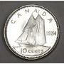 1954 Canada Queen Elizabeth II 10 Cents  MS63+