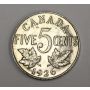 1926 Near 6 Canada 5 Cents Choice AU53+