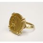 $2.50 1/4 Eagle gold coin on 14K ladies ring USA 1908 AU50 