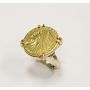 $2.50 1/4 Eagle gold coin on 14K ladies ring USA 1908 AU50 