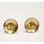 Yukon Gold Pan Earrings & Gold Pan pendant 14K yg 