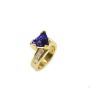 Tanzanite & Diamonds Ring 3.76ct Type I  VS Vivid Purple/Blue 