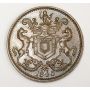 1846 Newfoundland Rutherford Bros half penny token coin 