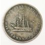 1854 New Brunswick half penny Canada token coin NB-1B VG8 