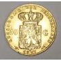 1897 Netherlands gold coin 10 Guilder AU58 