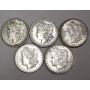 1881s 1896 1897 1898 and 1900 Morgan silver dollars