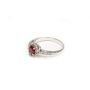 Ruby & Diamond 10K white gold ring .64ct Ruby & 22 diamonds 