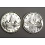 2x 1953 Canada silver dollars 1953 SS SWL and 1953 NSS