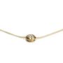.35 carat diamond pendant floating on 14.5 inch 14k yellow gold snake necklace 