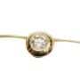 .35 carat diamond pendant floating on 14.5 inch 14k yellow gold snake necklace 