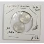 2x 1970 Netherlands Antilles 1/10 Gulden silver coins 