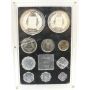 India republic 1973 proof coin set 10 coins and medal 