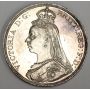 1889 Great Britain silver crown  coin AU55