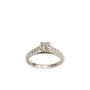 Canadian Diamond 0.45ct Princess cut 18K wg ring + 14 other diamonds  