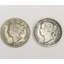 1897 and 1899 Canada 5 cents silver coins 