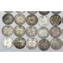 50 x Canada 5 cent silver coins 8 different dates all VG or better 