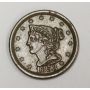 1853 Braided Hair half cent coin AU50 