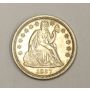 1857 O seated liberty dime 10 cents original 