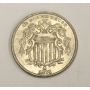 1874 no rays shield nickel 5 cents choice AU55+ d