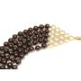 Garnet beads approx. 500 in a five strand 25 inch torsade 