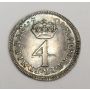 1708 silver Maundy 4d four pence groat coin AU55+