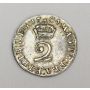 1704 silver 2d two pence  EF45