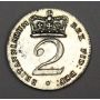 1818 silver two pence S3795 Great Britain AU details 