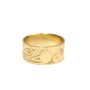 Haida NWC 14k gold ring band Raven Carrying the Sun & Bear 