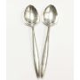 2x Georg Jensen sterling silver coffeee spoons 