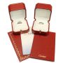 Cartier 950 platinum GIA cert 0.73ct H VVS1 diamond solitaire & Wedding bands 