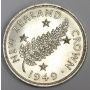 1949 New Zealand silver crown AU+