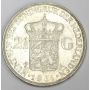 1931 Netherlands 2 1/2 Gulden silver coin EF45
