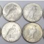 10x Peace silver dollars 5-1922 3-1923 & 2-1925 AU50+