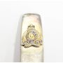 5x RCMP tea spoons with gold & blue enamel crests 