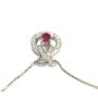 18 Karat White Gold 0.25 Carat Ruby and Diamond Pendant Necklace 