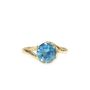 Blue Topaz Ladies 14K yellow gold ring with Approx. 2.0 carat Topaz 