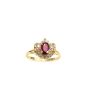 Ladies Ruby and Natural Diamond ring 14K yellow Gold 