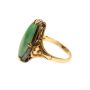 Vintage 14K yellow gold ring natural untreated Jadeite Jade 