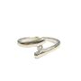 Ladies 10K white gold Diamond ring 3x round brilliant cut diamonds 