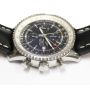 Breitling Navitimer A24322 GMT watch original black leather strap
