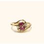 14 Karat Yellow Gold Ruby & Diamond Ladies Ring