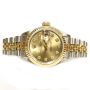 Lady Rolex Datejust 6917 Oyster Perpetual 14K gold SS diamond champagne dial