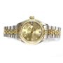 Lady Rolex Datejust 6917 Oyster Perpetual 14K gold SS diamond champagne dial