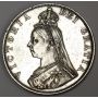 1887 double florin Great Britain Roman I   AU50