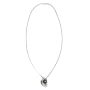 Tahitian black pearl 18K white gold diamond pendant 